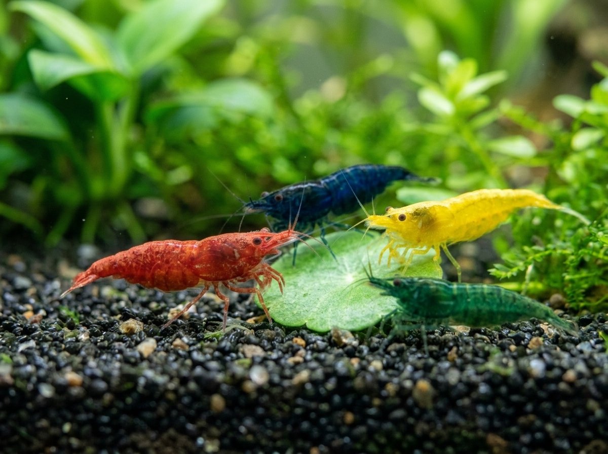 A mix of shrimp colors